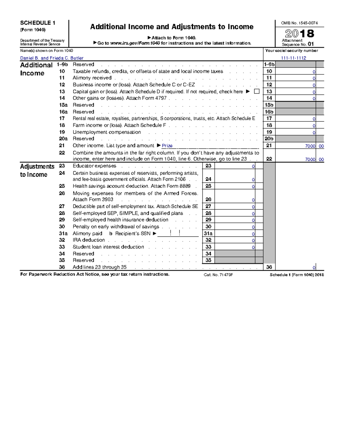 6-2 Final Project Two Submission-SCH 1 - SCHEDULE 1 (Form 1040 ...