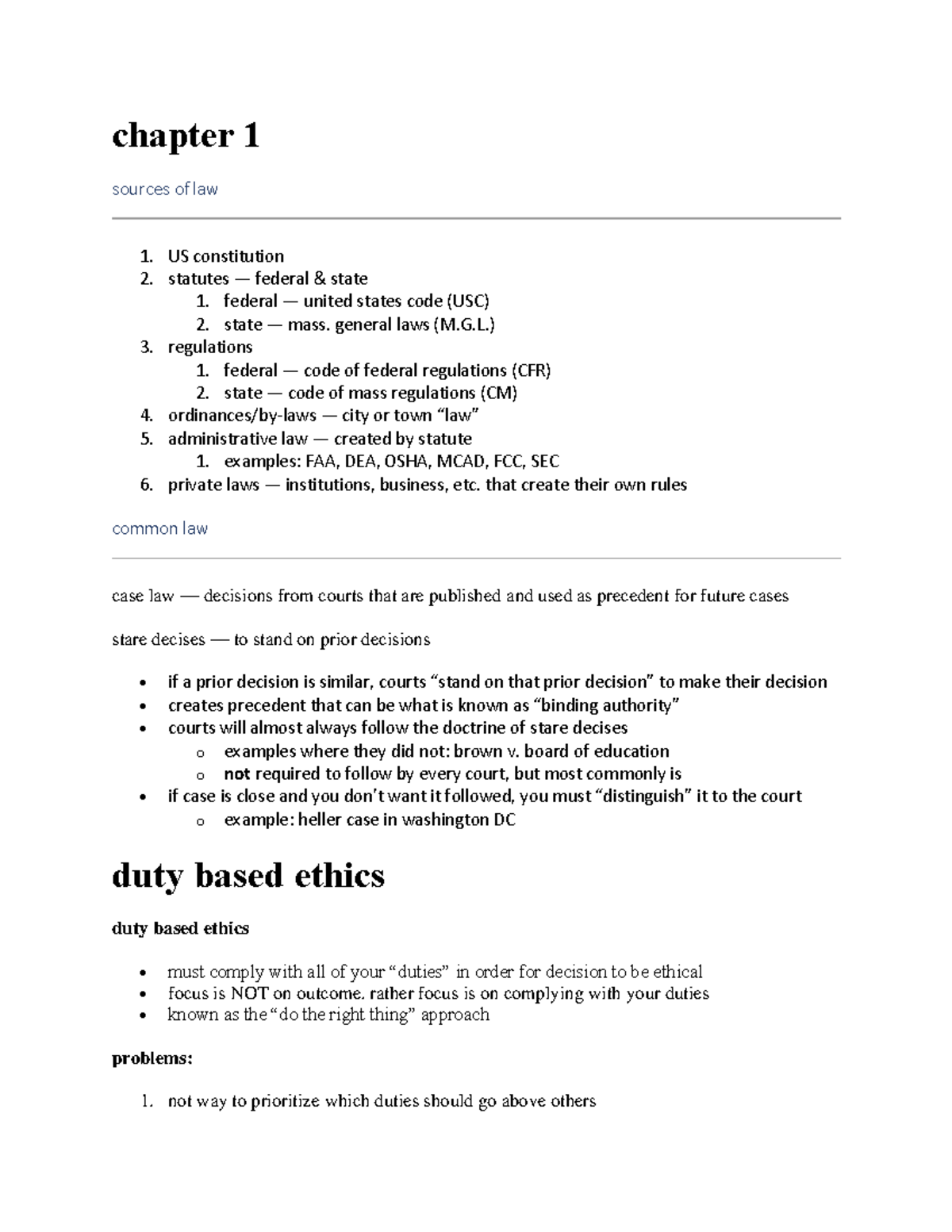 intro-to-law-ch-1-3-notes-chapter-1-sources-of-law-1-us-constitution-2-statutes-federal