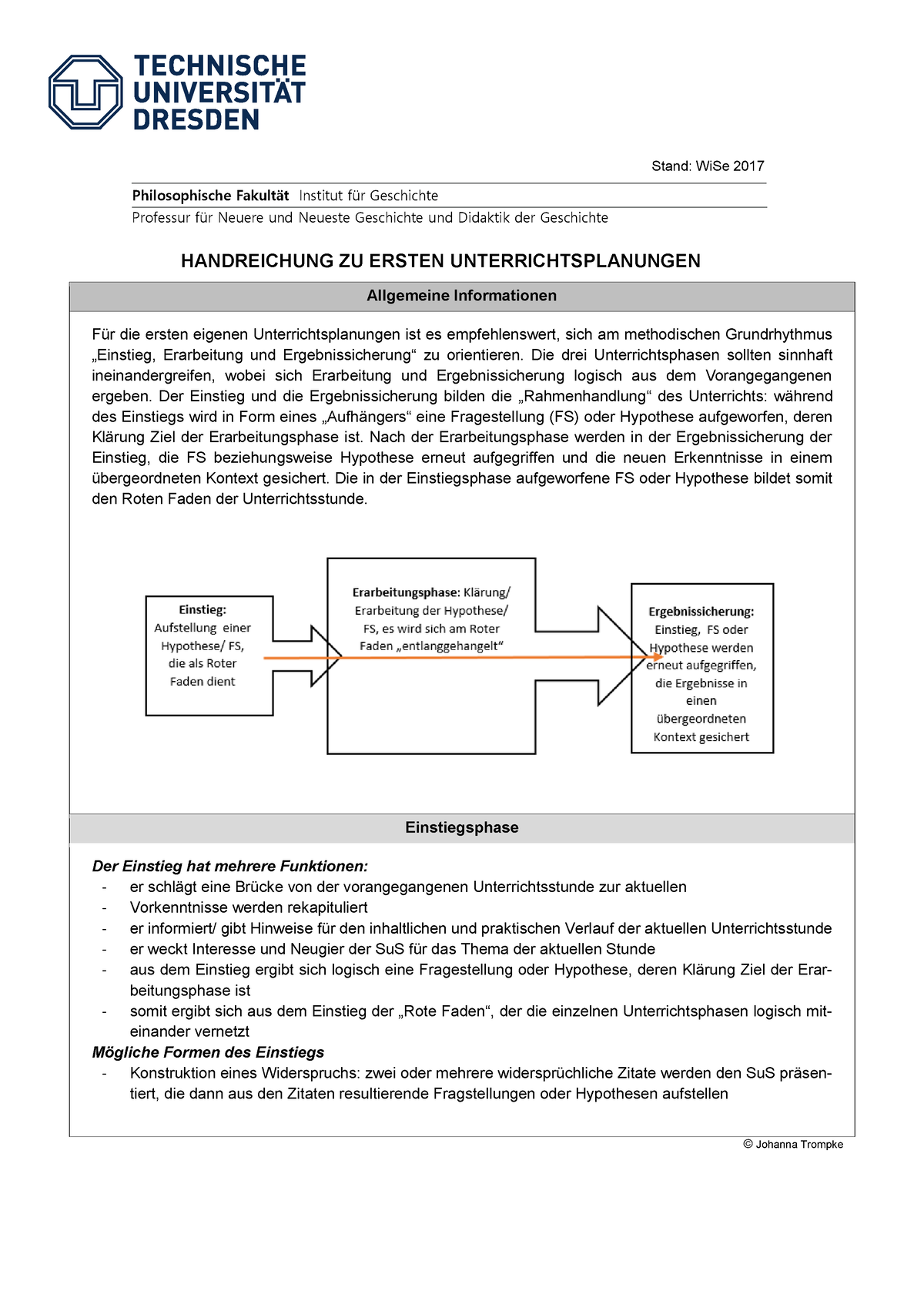 10 Handreichung Zu Ersten Unterrichtsplanungen Pianificazione Lezioni ...