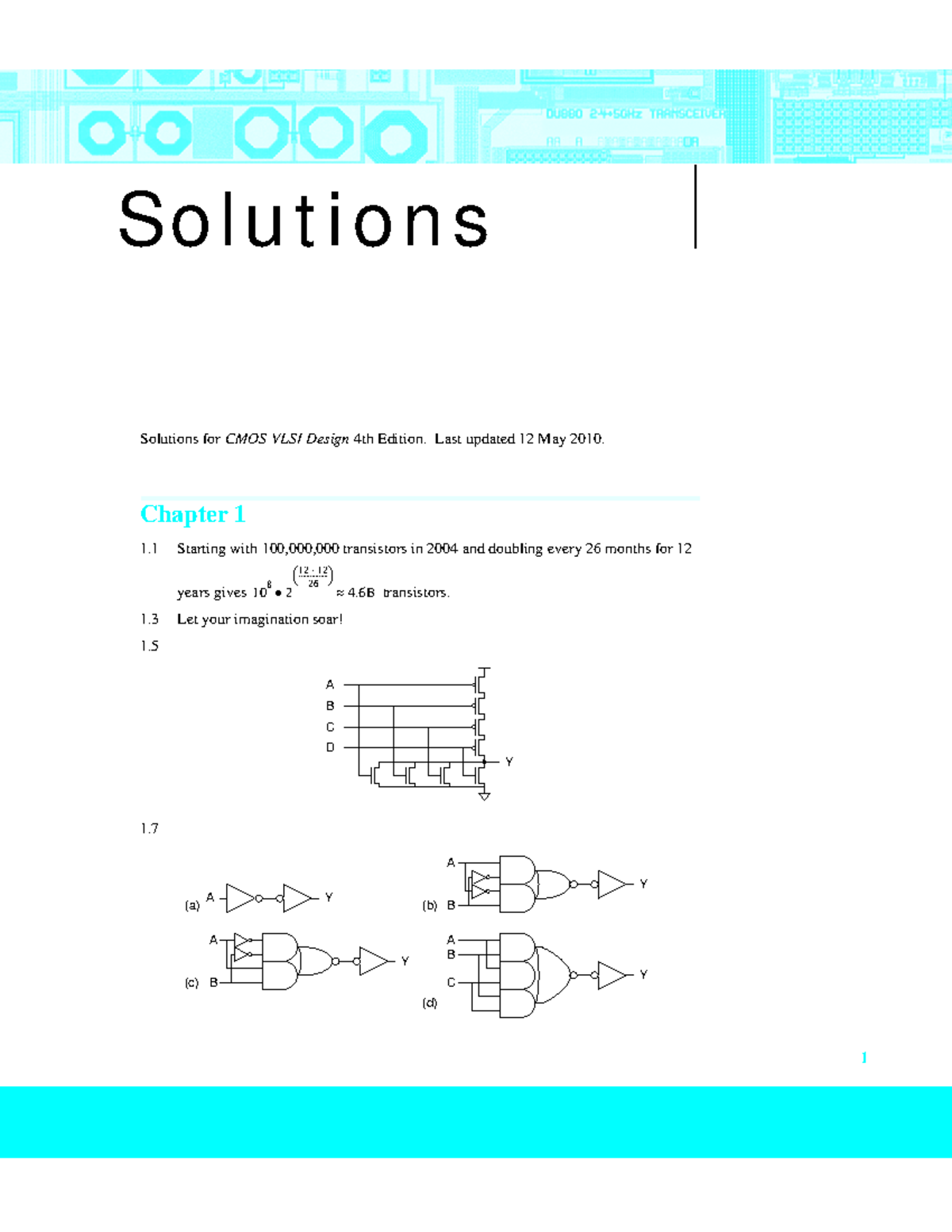 Solutions 4eodd - lk on - Solut ions 1 Solutions for CMOS VLSI Design ...