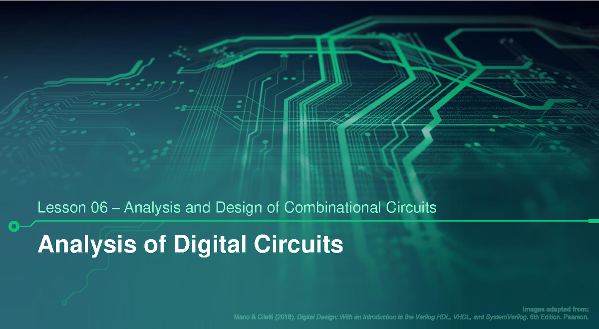 Coen212.06 - lec 5 circuits - Analysis of Digital Circuits Lesson 06 ...