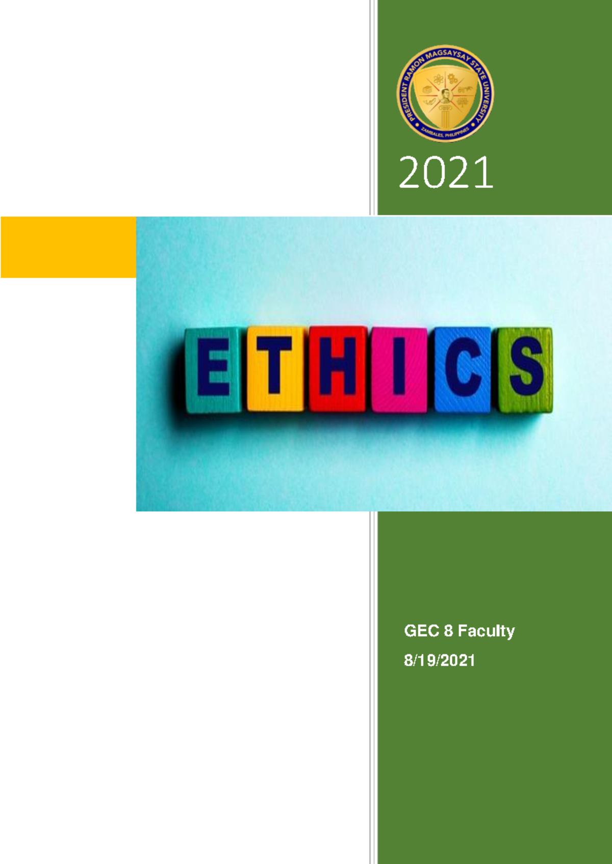 GEC 8 Ethics Module - sxsxsssssssssssssssssssssssssssssssssss - 2021 ...