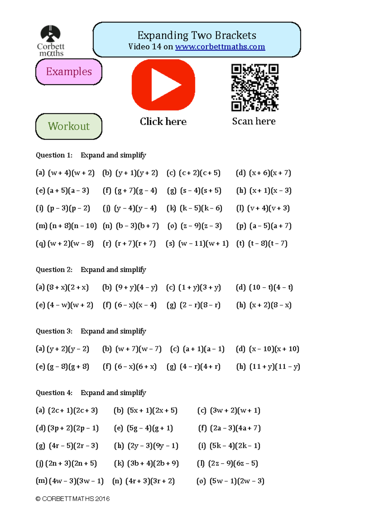 Expanding Two Brackets Pdf2 - ! Expanding Two Brackets Video 14 On ...