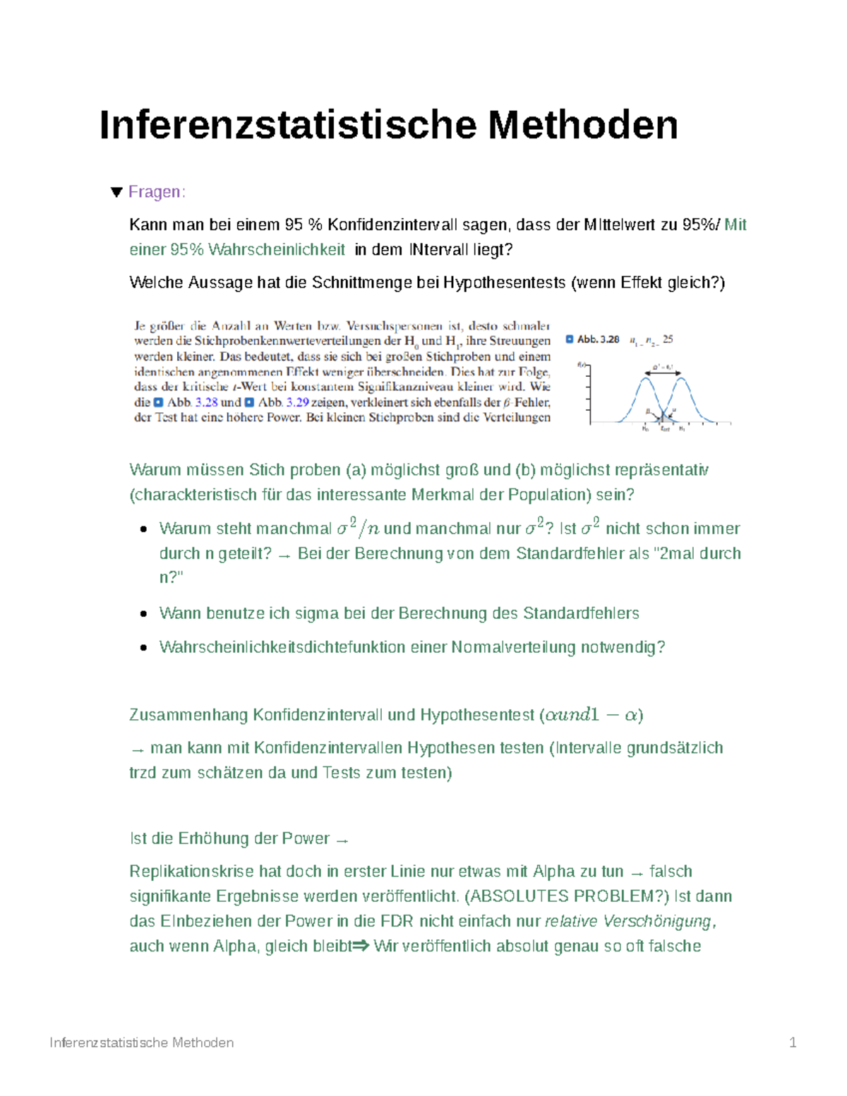 Inferenzstatistische Methoden - Inferenzstatistische Methoden Fragen ...