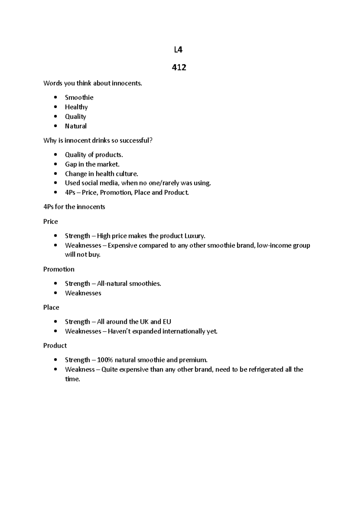 BMM4412 Management and Org Behaviour - L 412 Words you think about ...