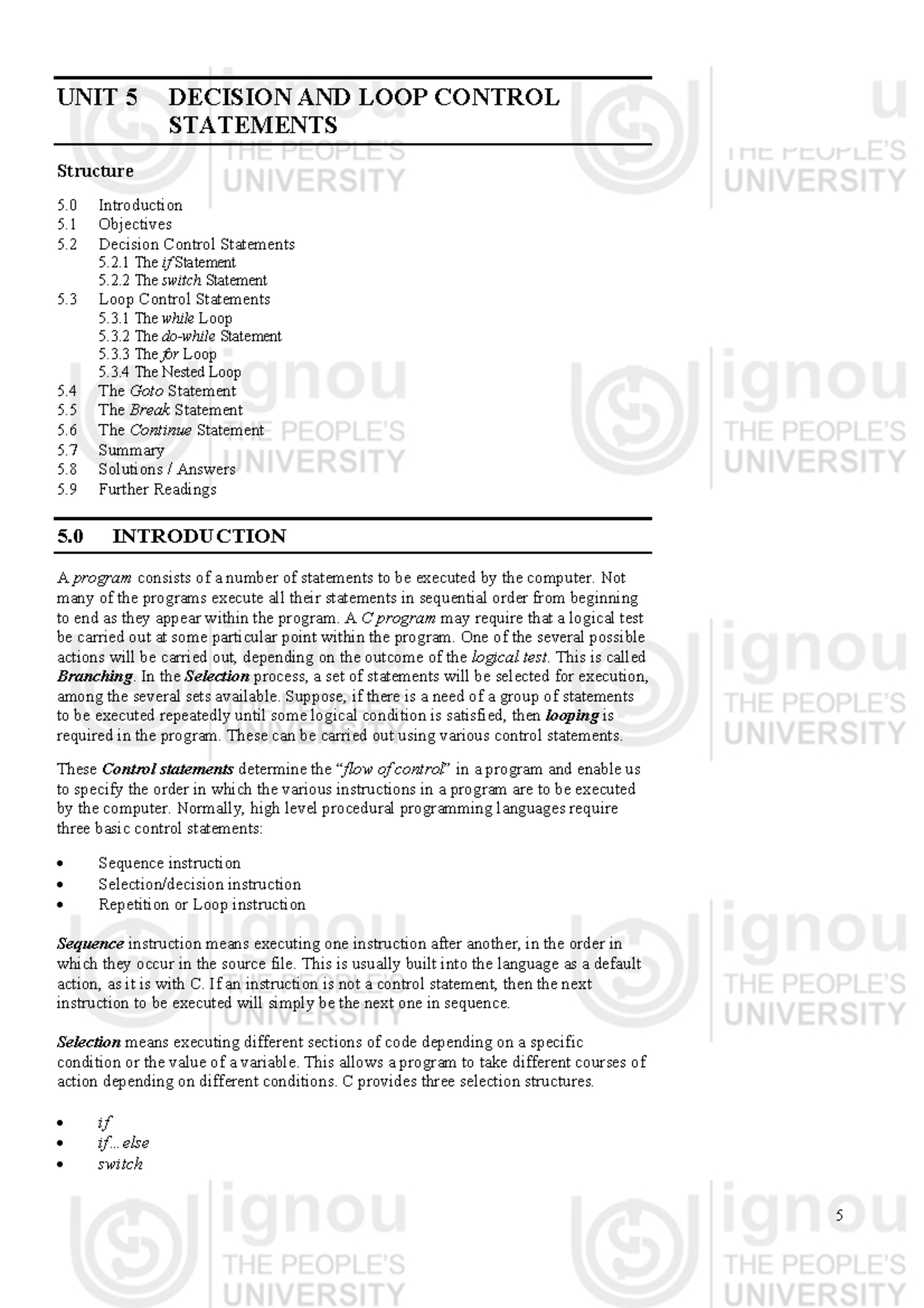 Block 2 Unit-5 Decision And Loop Control Statements Problem Solving AND ...