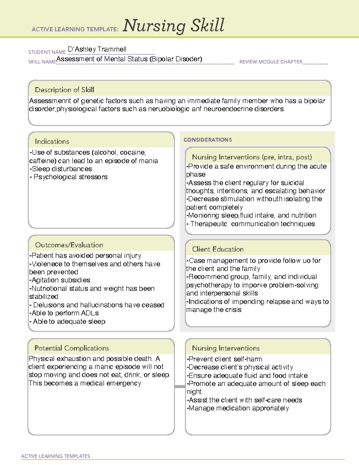 Assessment of Mental Status - NURS 3400 - Studocu