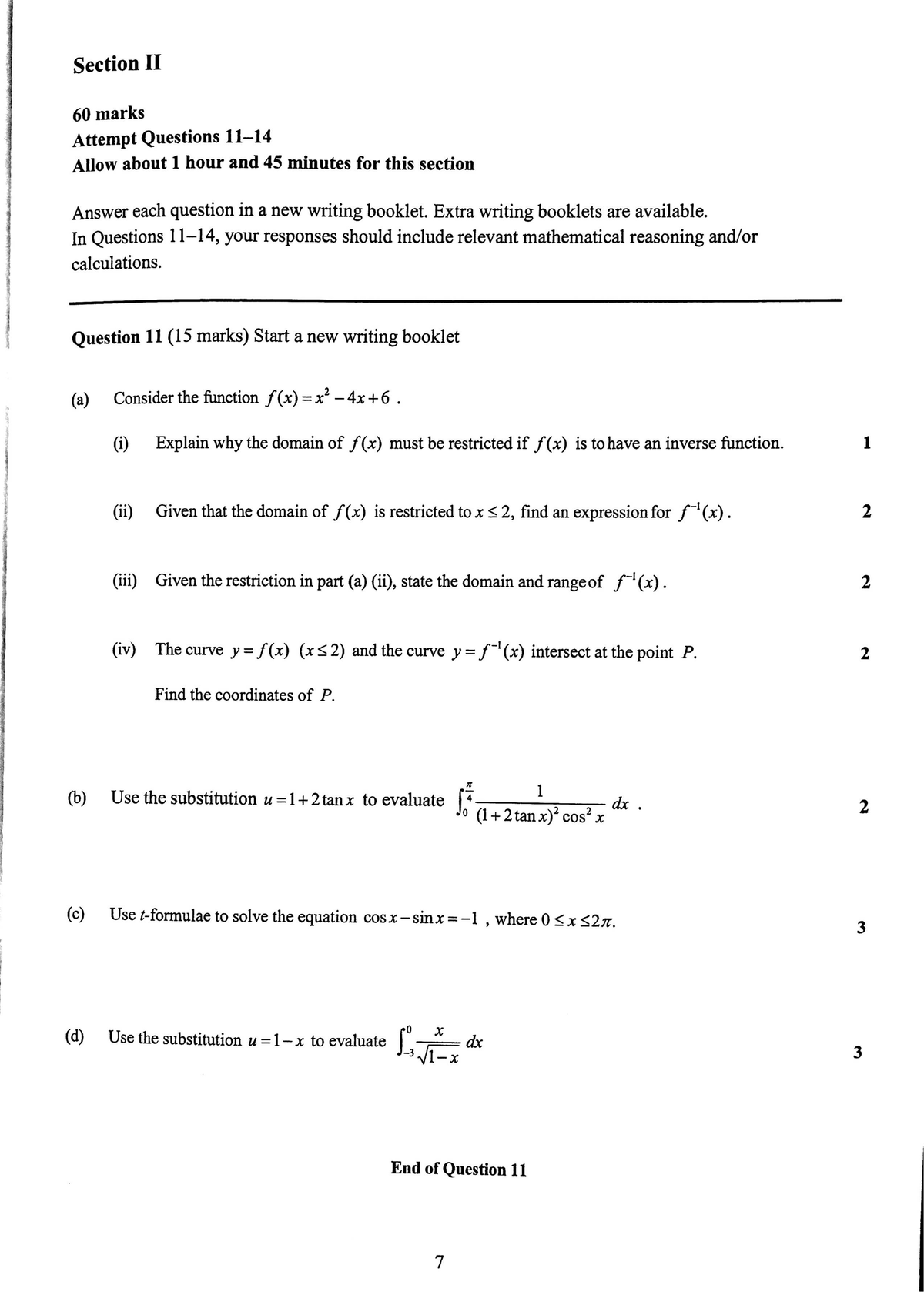 Hornsby Girls Ext 1 Trial - MATH1131 - Studocu