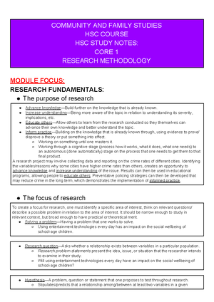 CAFS HSC Notes - General Acronyms Wellbeing: “SPEECS” Spiritual ...