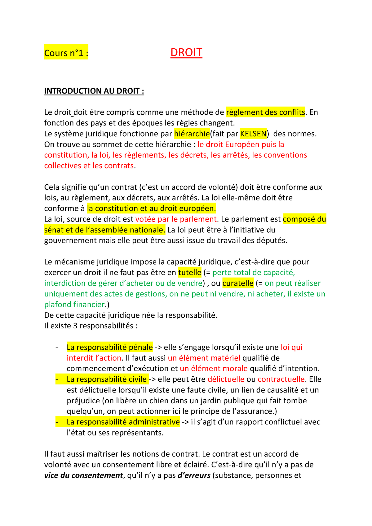 Cours N°1 - Warning: TT: Undefined Function: 32 Cours N°1 : DROIT ...