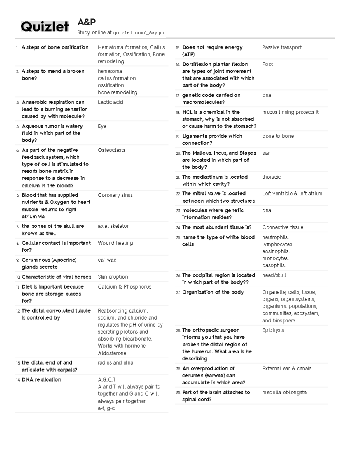 V1 ONLY AP GEN - hesi review - 4 steps of bone ossification Hematoma ...