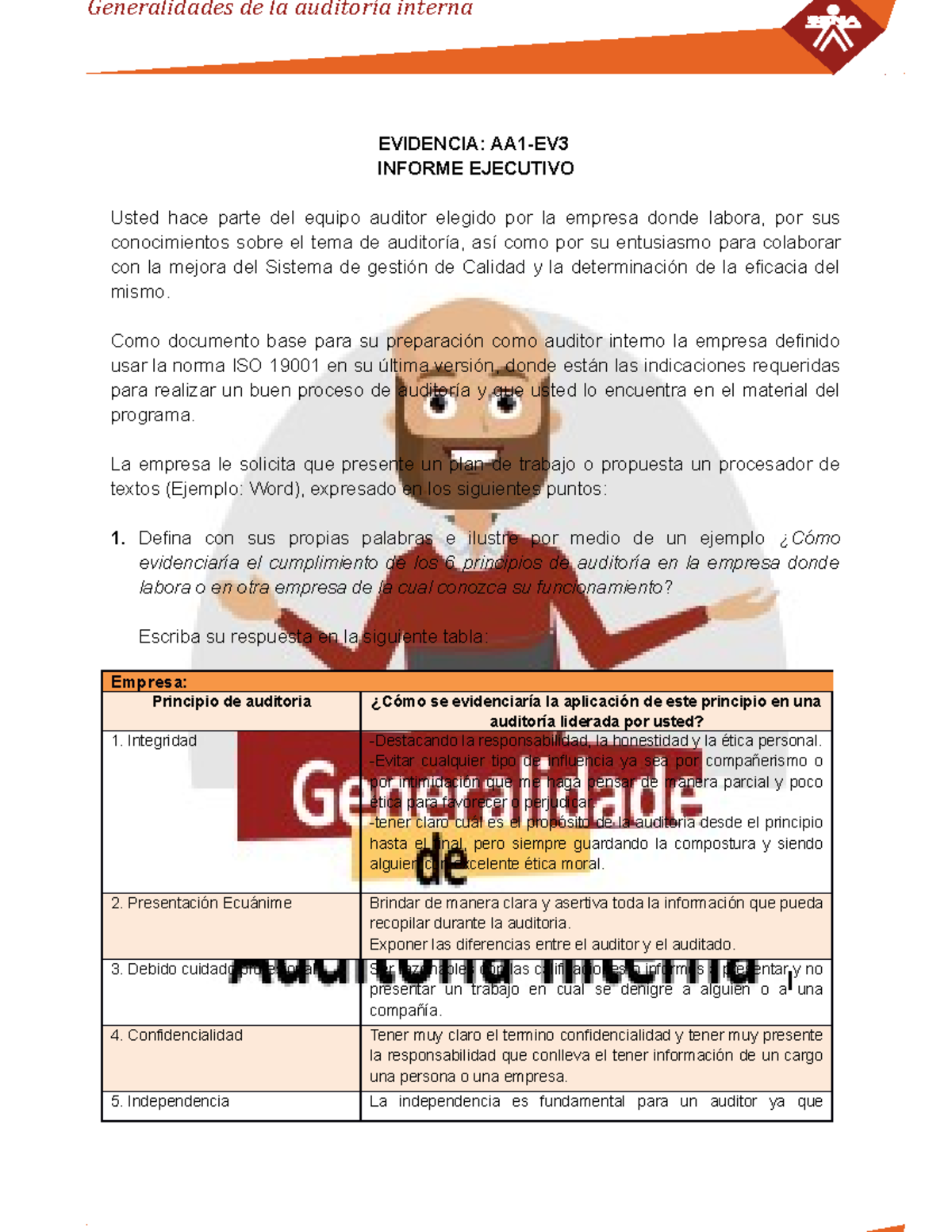 Formato Evidencia AA1 Ev3 Informe Ejecutivo - Generalidades De La ...