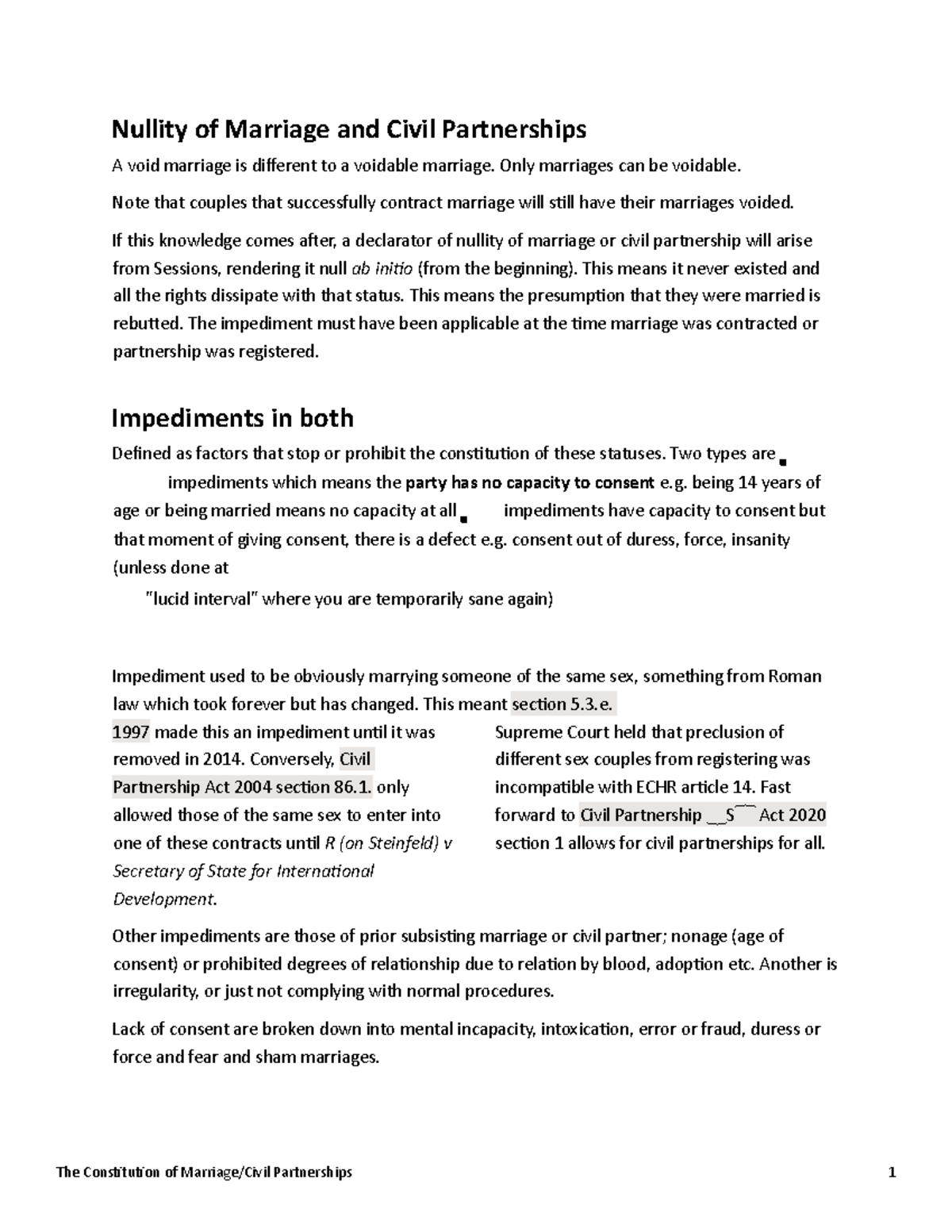 Constitution Of Marriage 3 - Nullity Of Marriage And Civil Partnerships ...