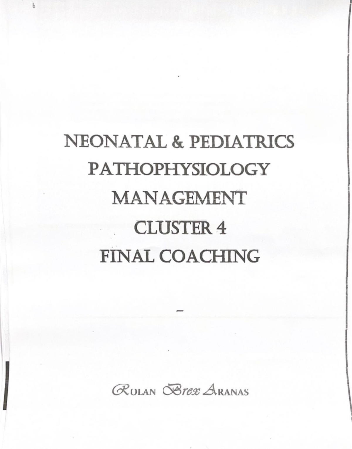 Neonatal-Pediatric - Anatomy and Physiology with Pathophysiology - Studocu