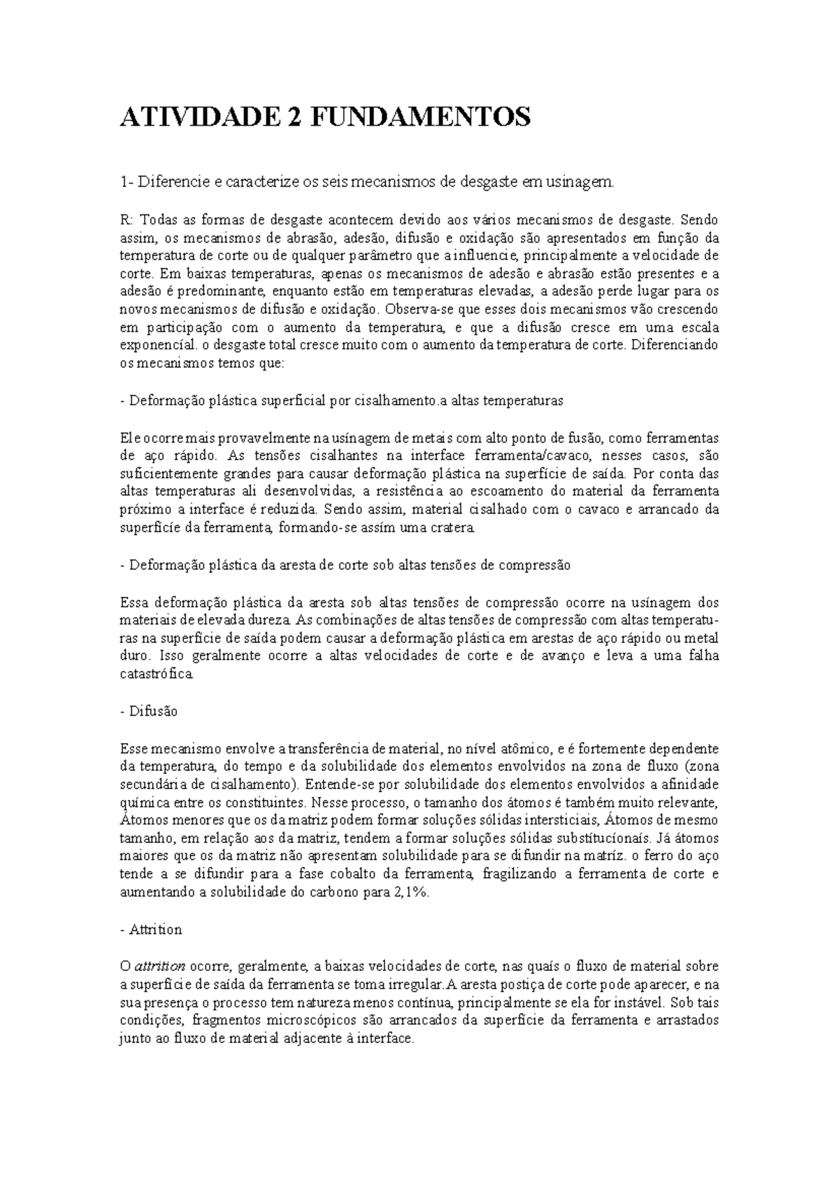 Atividade 2 Fundamentos - ATIVIDADE 2 FUNDAMENTOS Diferencie e ...