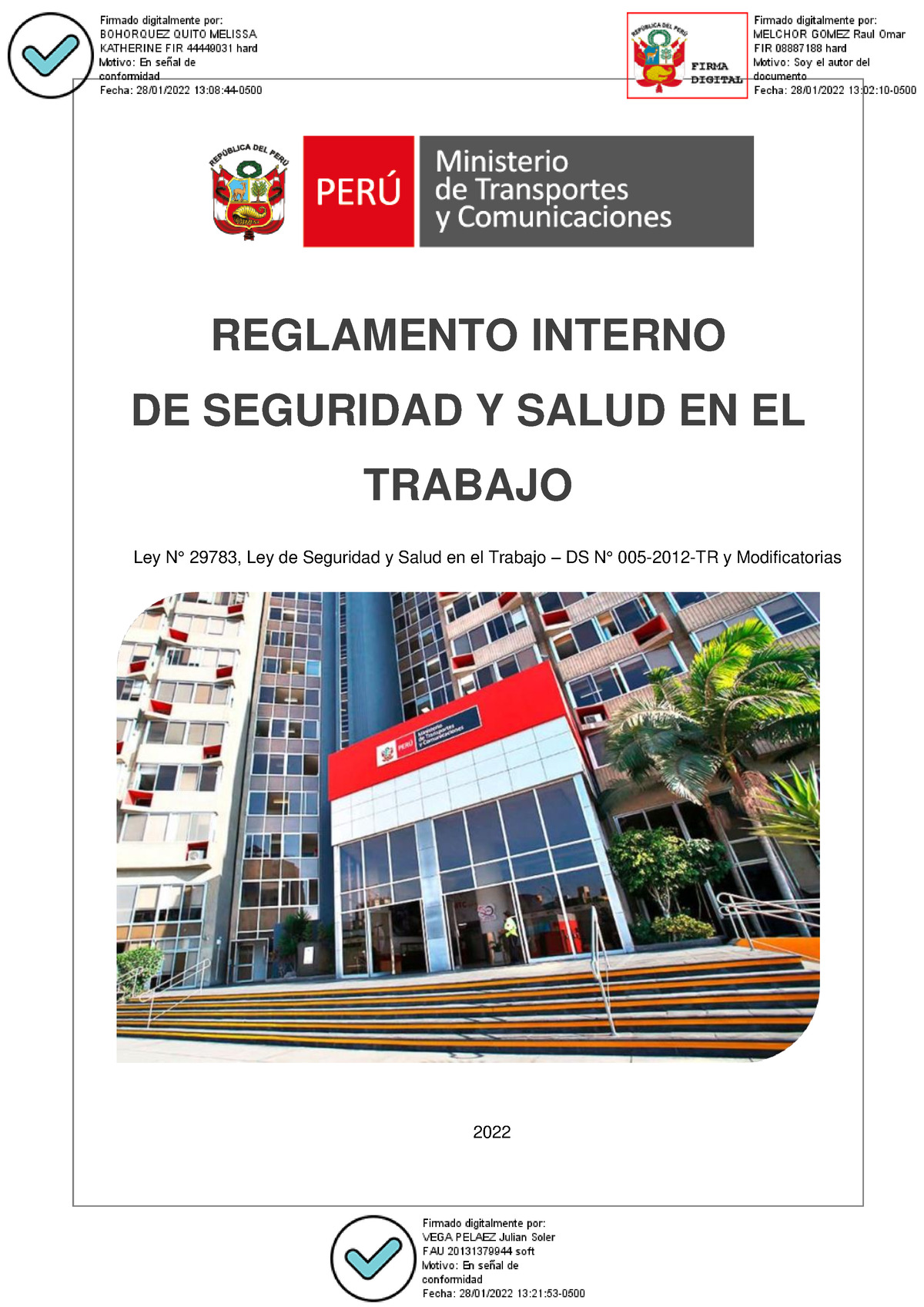 01 E Reglamento Interno De Seguridad Y Salud En El Trabajo - REGLAMENTO ...