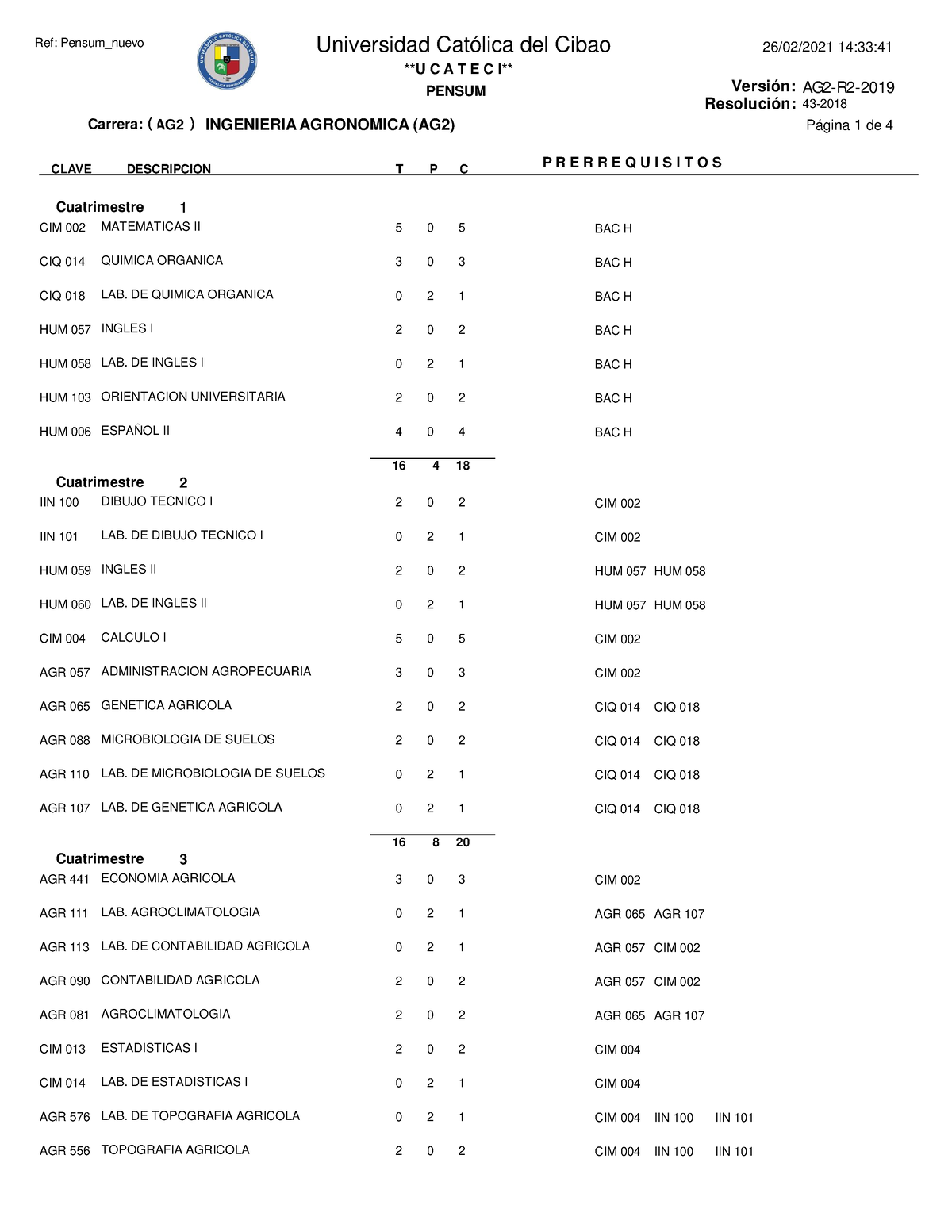 Pensum Pdf - Ninguna - U C A T E C I CLAVE DESCRIPCION ) Universidad ...