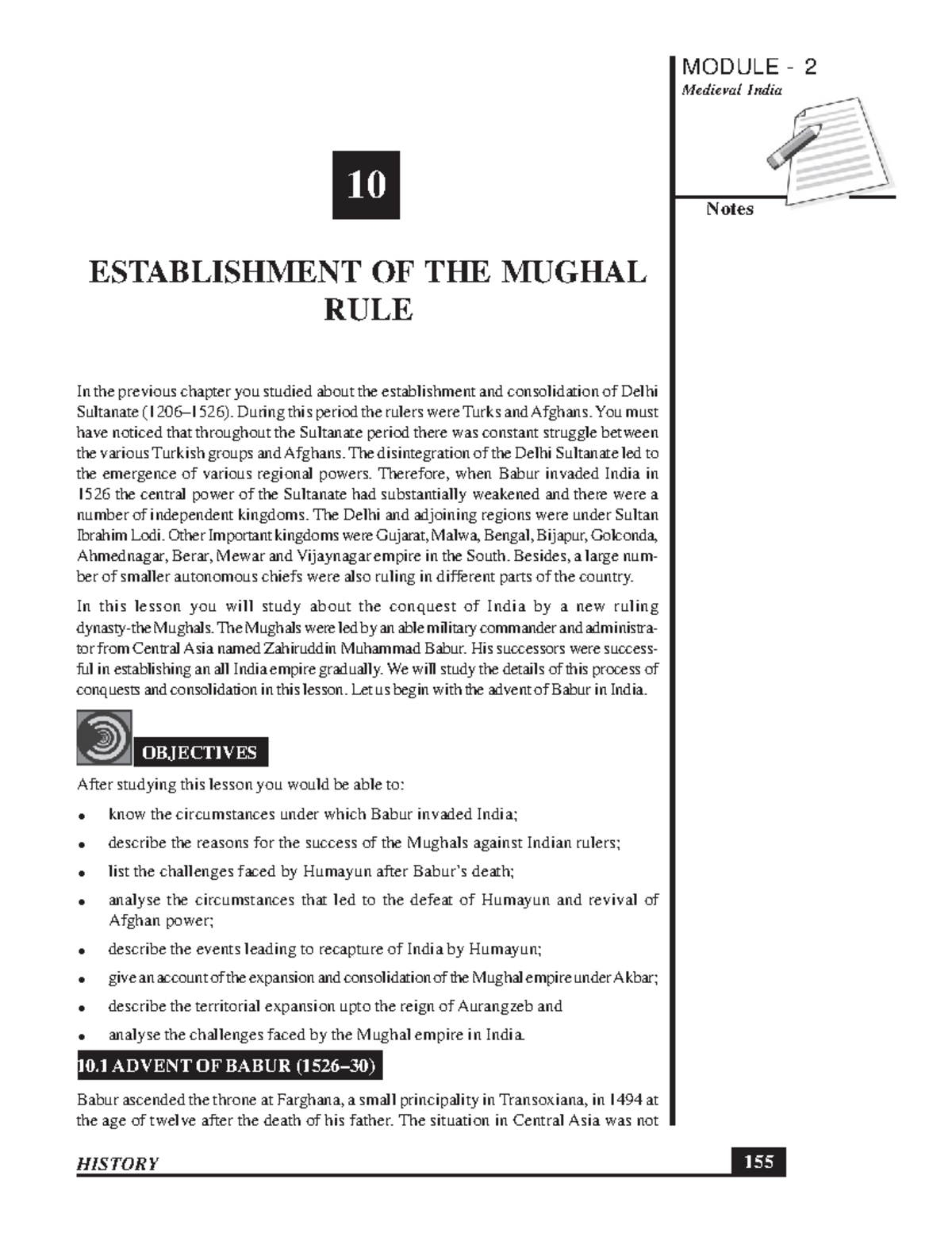 History Book indian history L10 - MODULE - 2 Medieval India ...