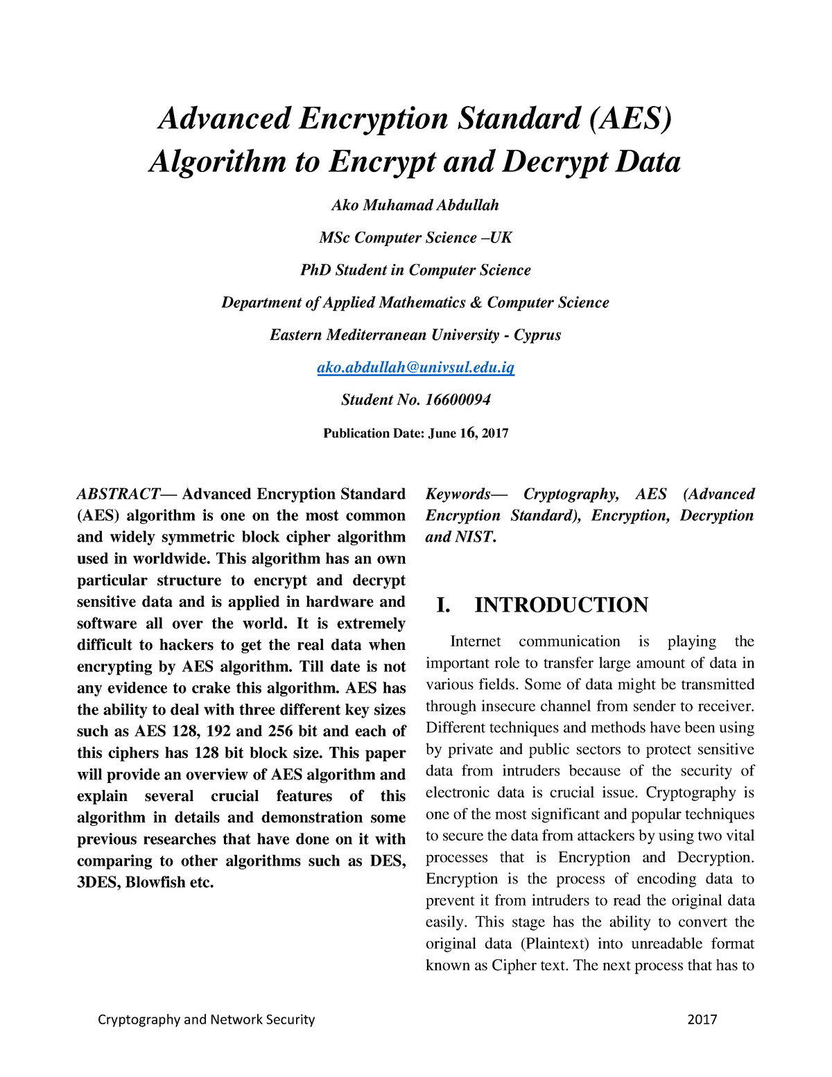 a research paper on cryptography encryption and compression techniques