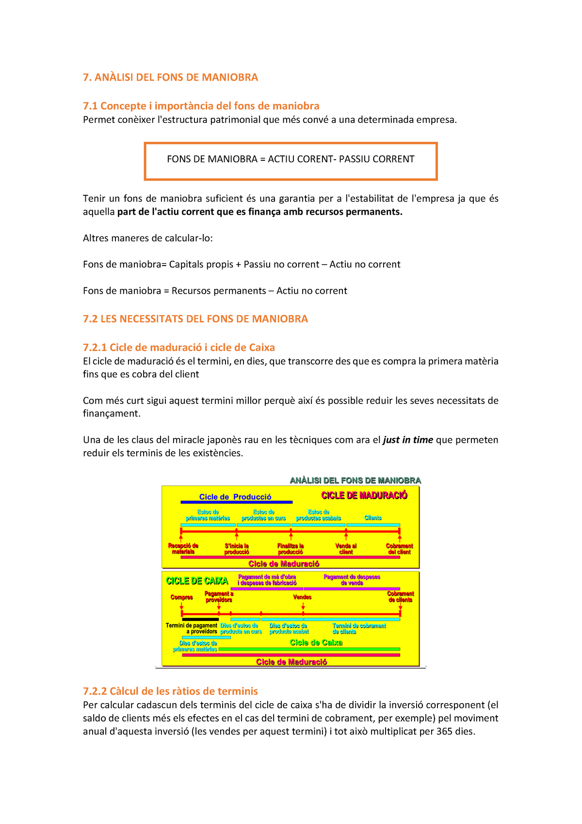 Tema Apunts Tema An Lisi D Estats Comptables An Lisi Del Fons De Maniobra Concepte