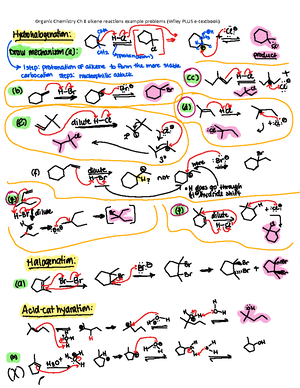 Ch 12 in lecture notes - Hg(OAc)2, H2O 2. NaBH4 OH 1. Hg (OAc)2, H2O OH ...