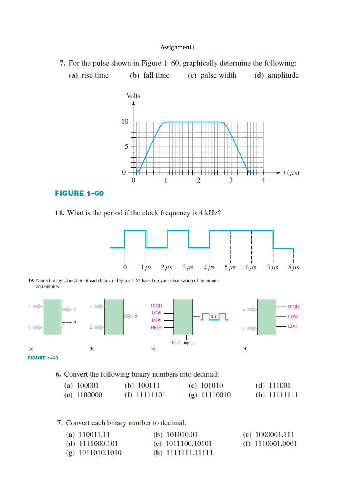 Assignment I - Digital Fundamentals - Studocu