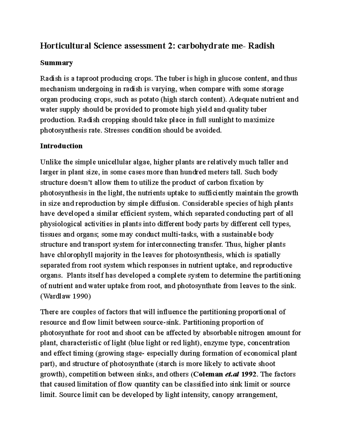 Carbohydrate me Radish is a taproot producing crops. The tuber is