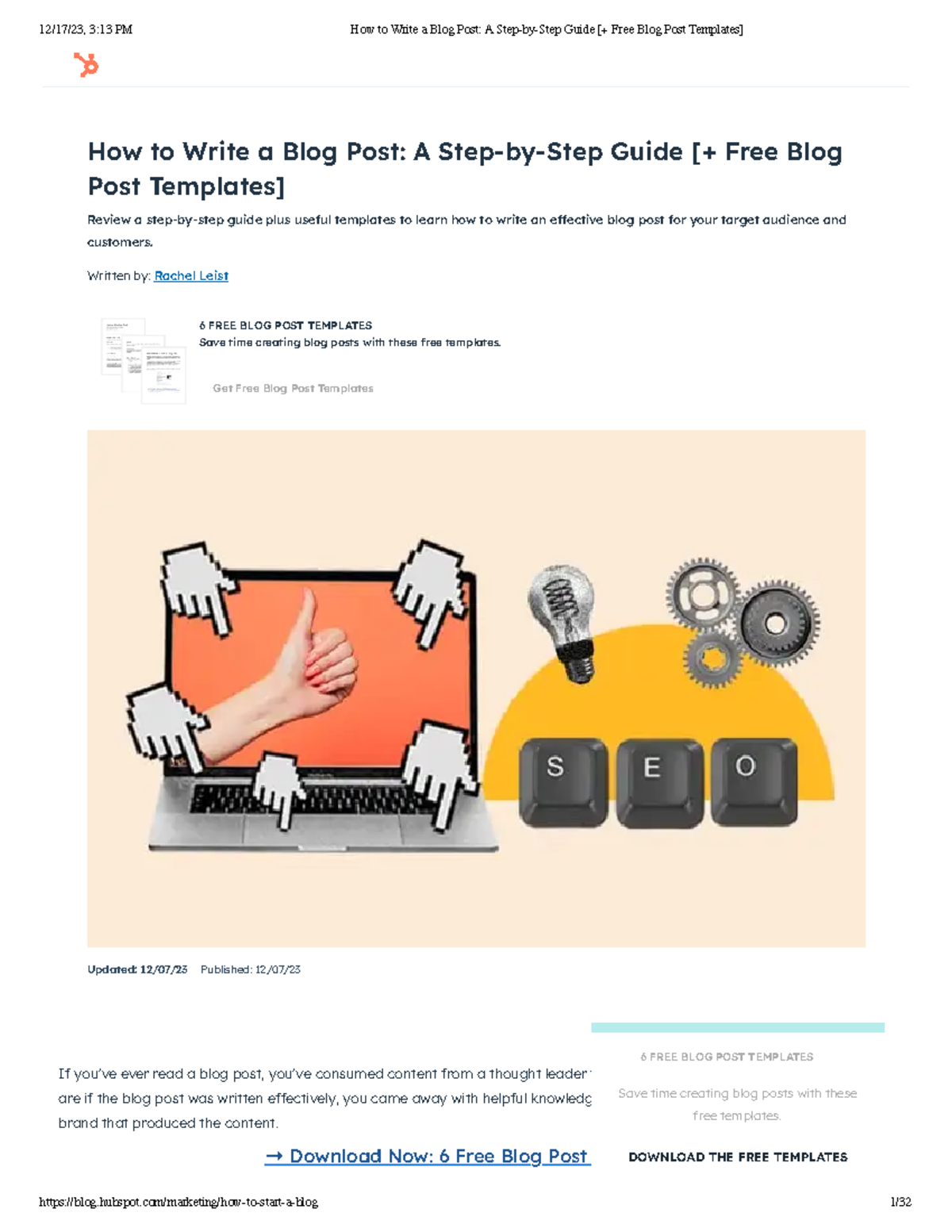 1 - info - 12/17/23, 3:13 PM How to Write a Blog Post: A Step-by-Step ...