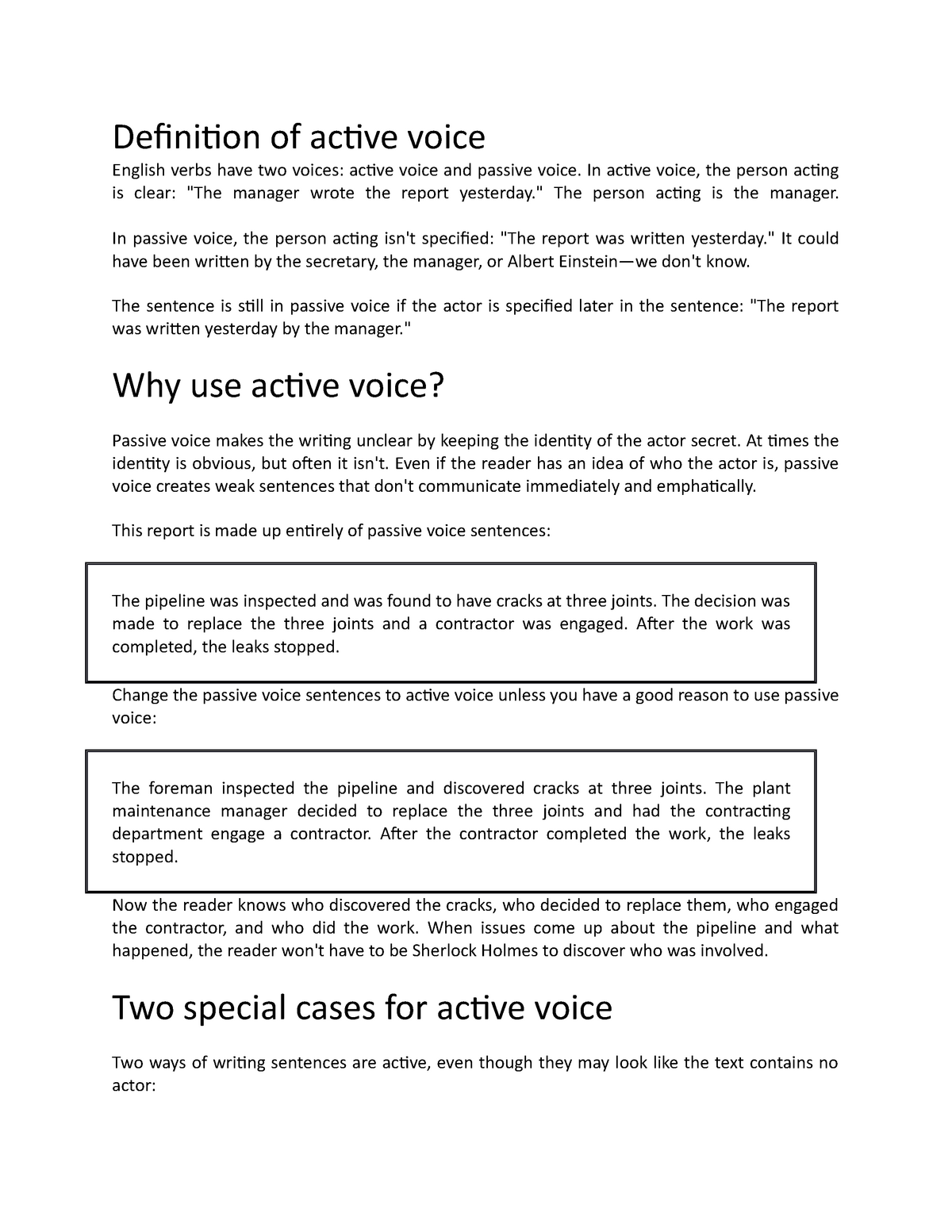 active voice definition
