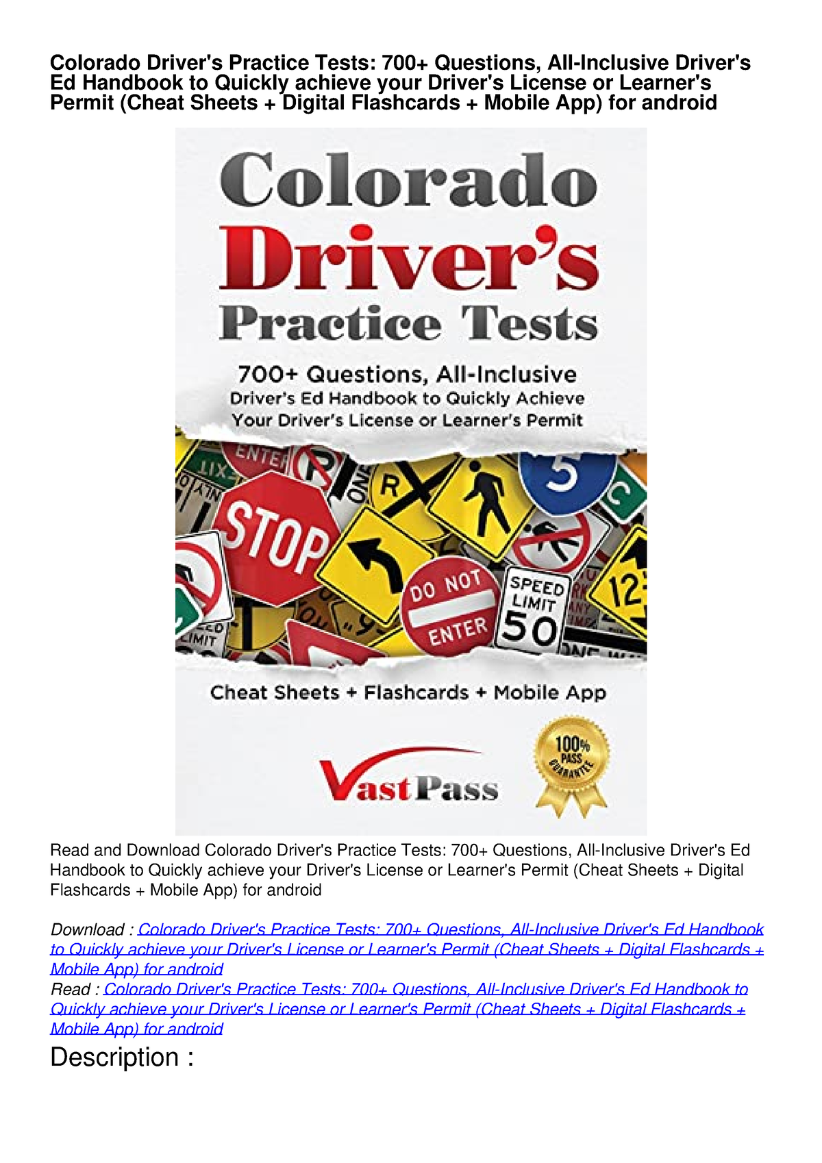 Colorado Driver License Practice Test