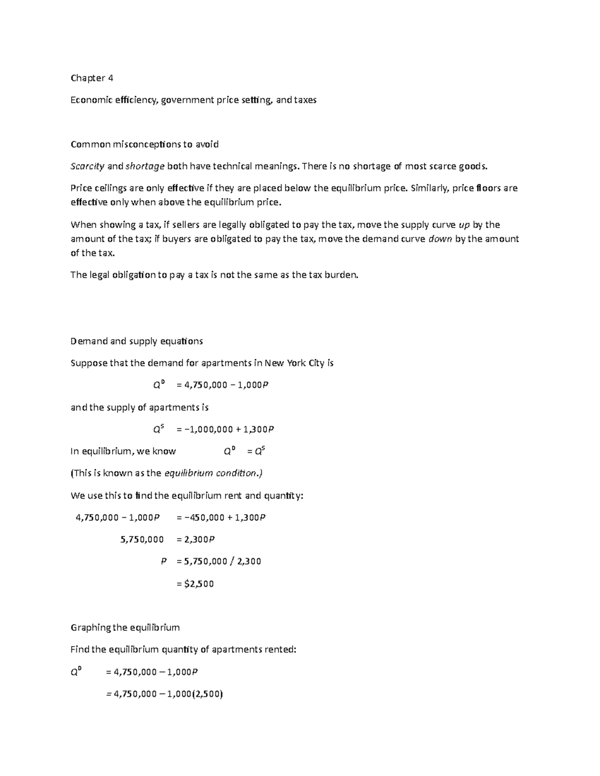 Chapter 4 Lecture Notes 6 - Chapter 4 Economic efficiency, government ...