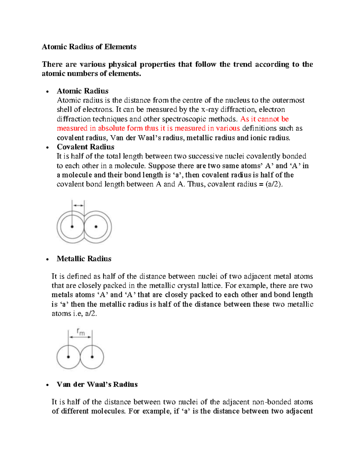 3. Atomic radius Ionization Energy, electron affinity and ...