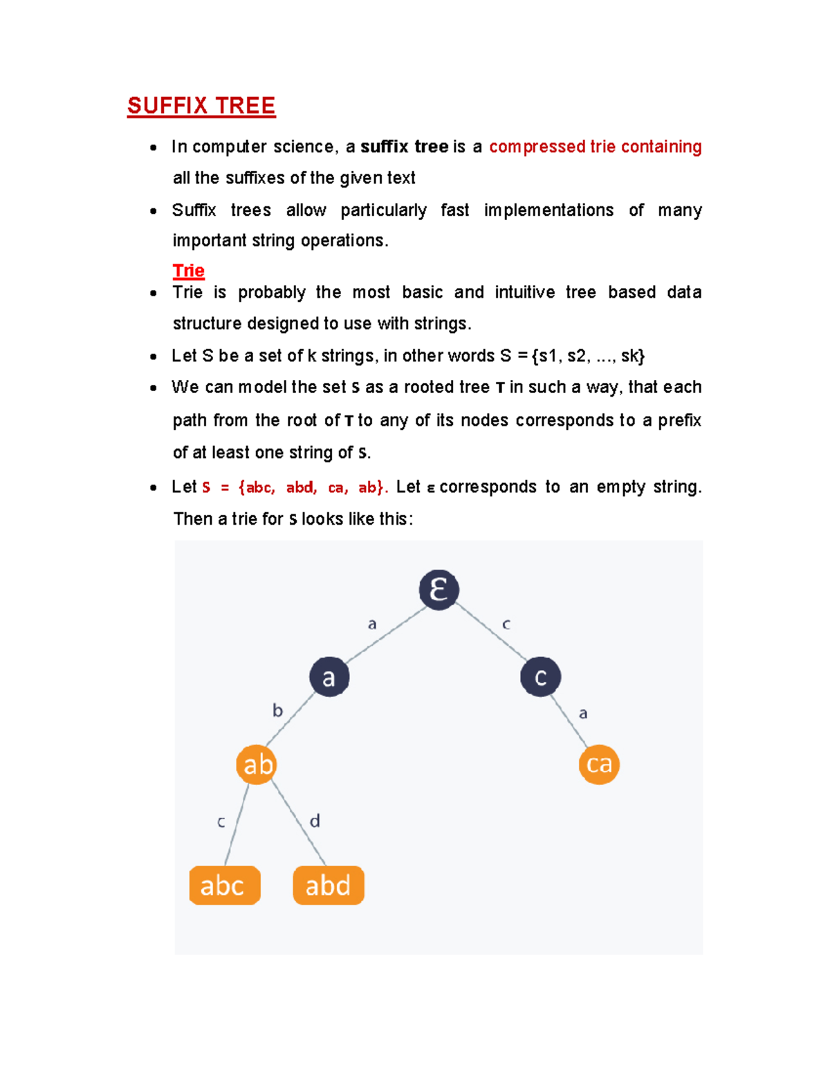 Suffix Tree It Is Lecture Note Of Topic In Data Structure For