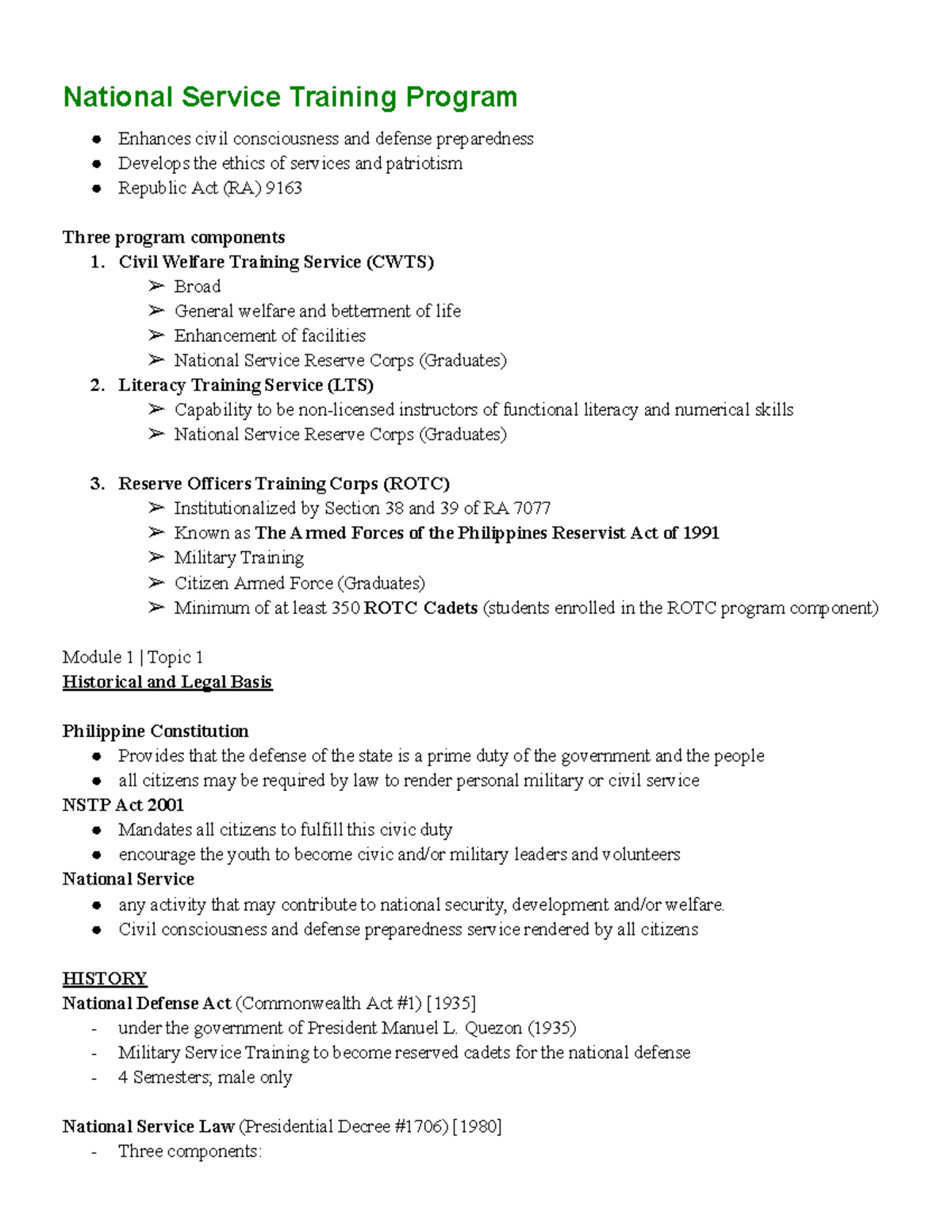 Nstp Module 1 Nstp M1 National Service Training Program Enhances Nstp Module 1 Nstp M1 National Service Training Program Enhances