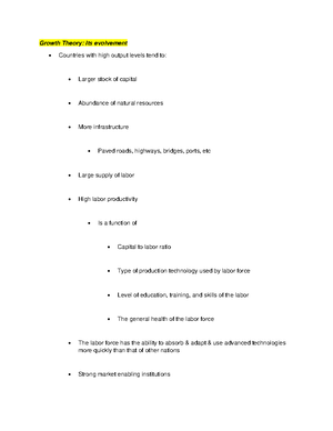 Midterm 2 Review - Econ 4610/01 Midterm 2 Review Spring 2020 Chapters ...