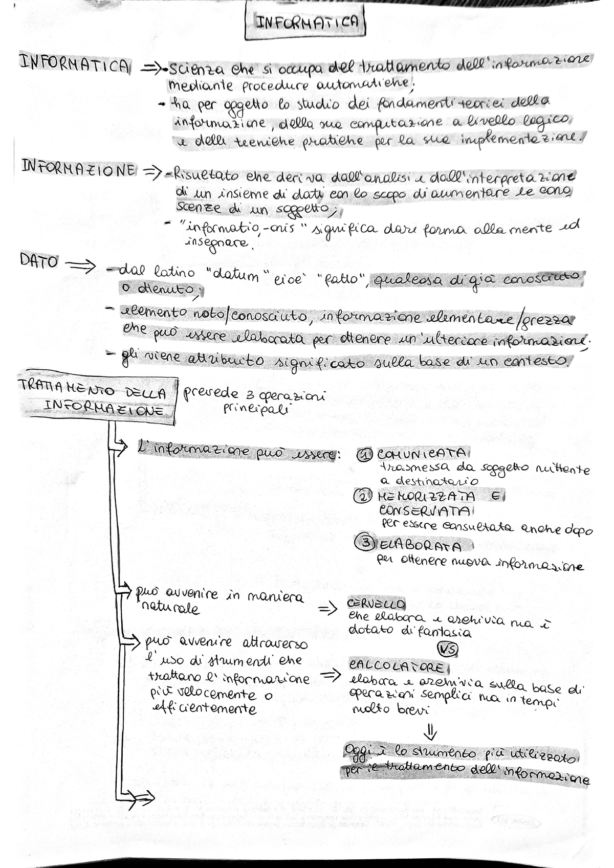 Informatica Cfu Prima Prova In Itinere Scienze E Lingue Della Comunicazione Studocu