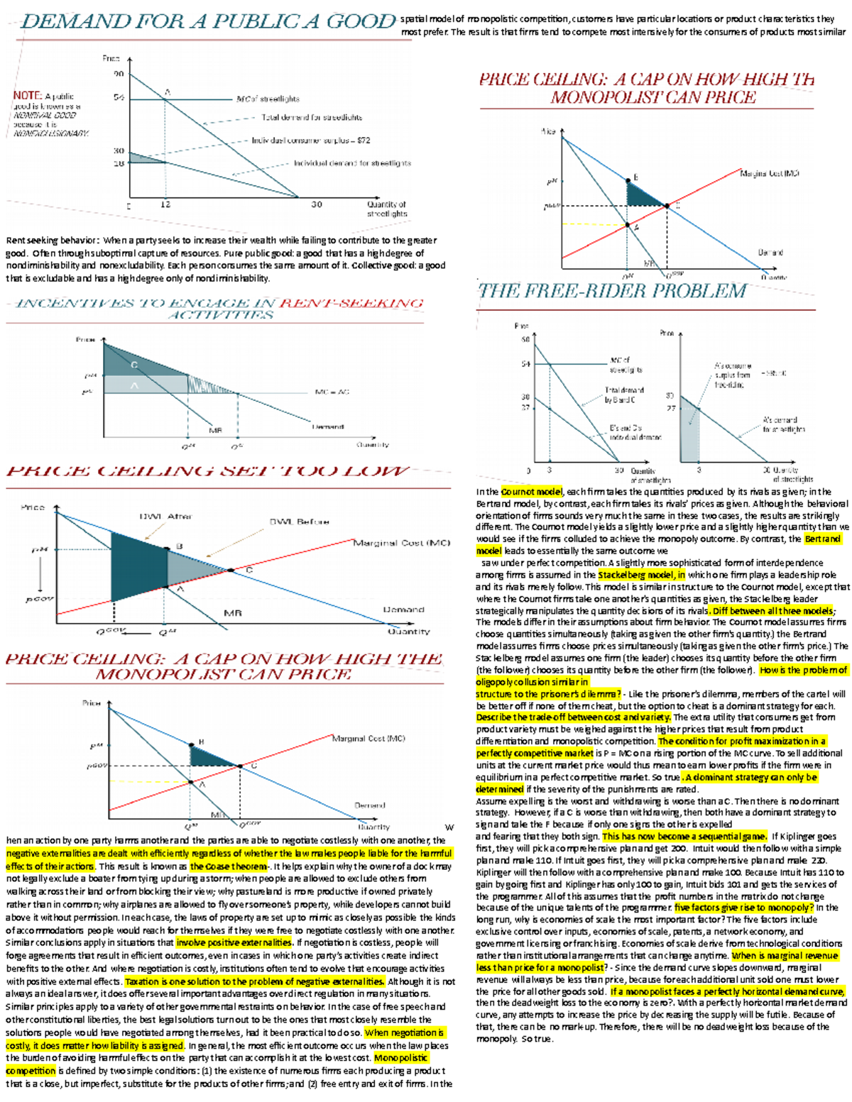 Cheat Sheet MGMT - mgmt - Rent seeking behavior: When a party seeks to ...