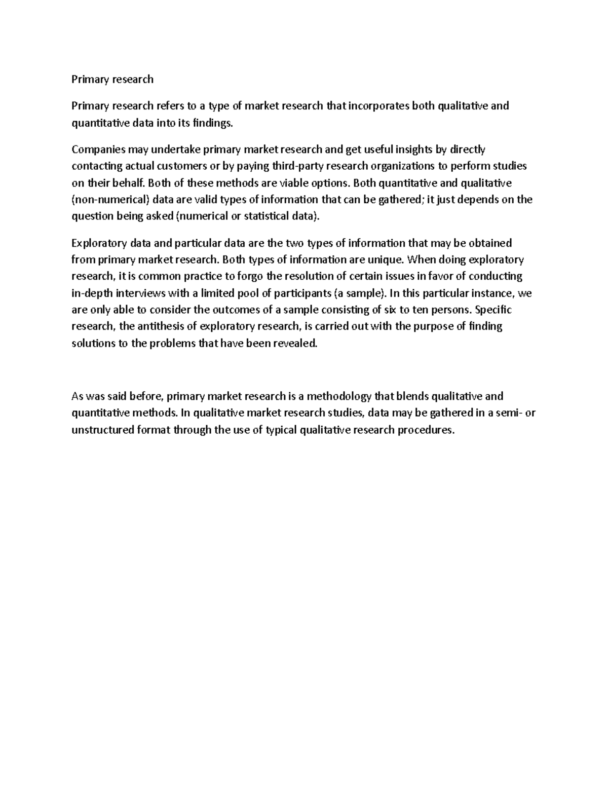 Primary research - Primary research Primary research refers to a type ...