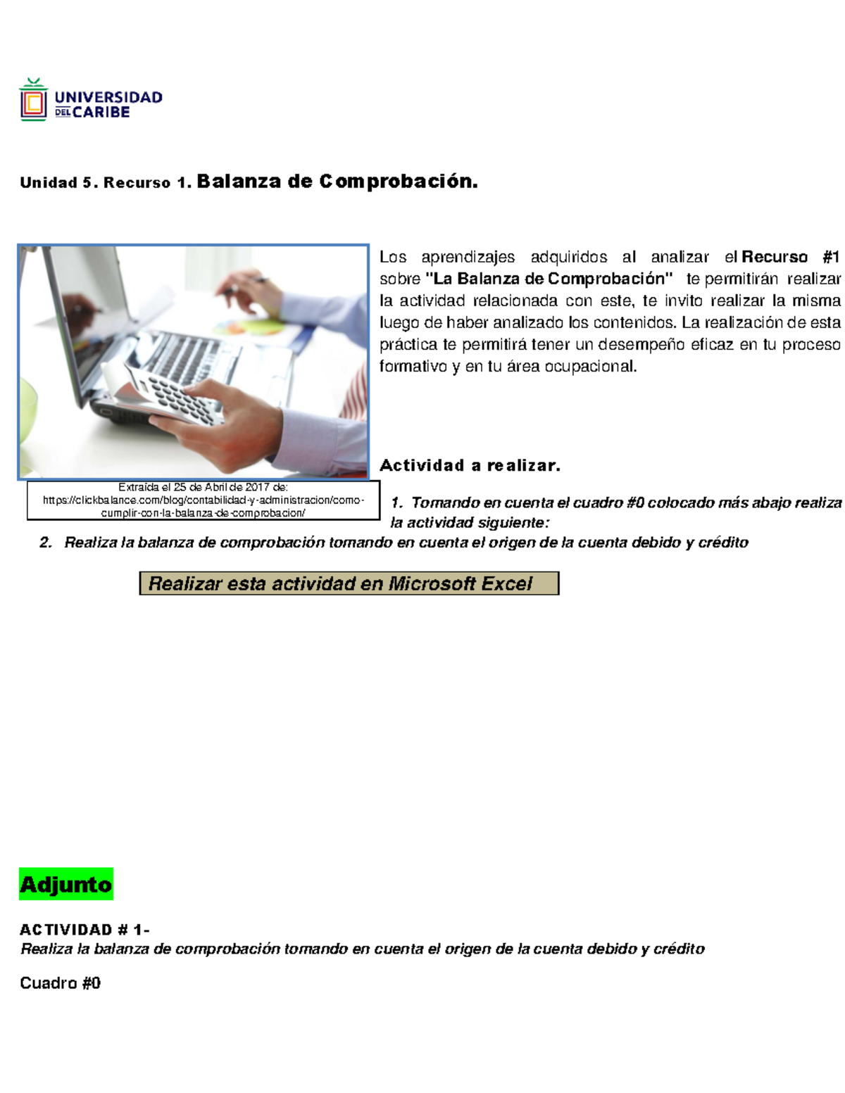 Moreno Jorge Balanza De Comprobación - Unidad 5. Recurso 1. Balanza De ...