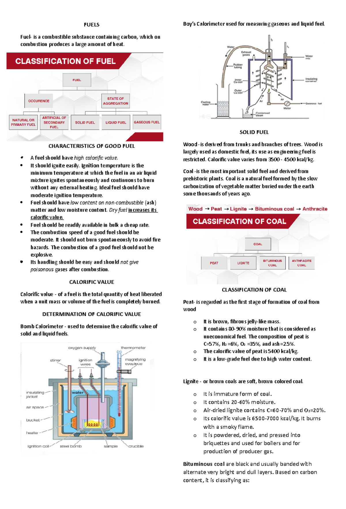reviewer for engineering - FUELS Fuel- is a combustible substance ...