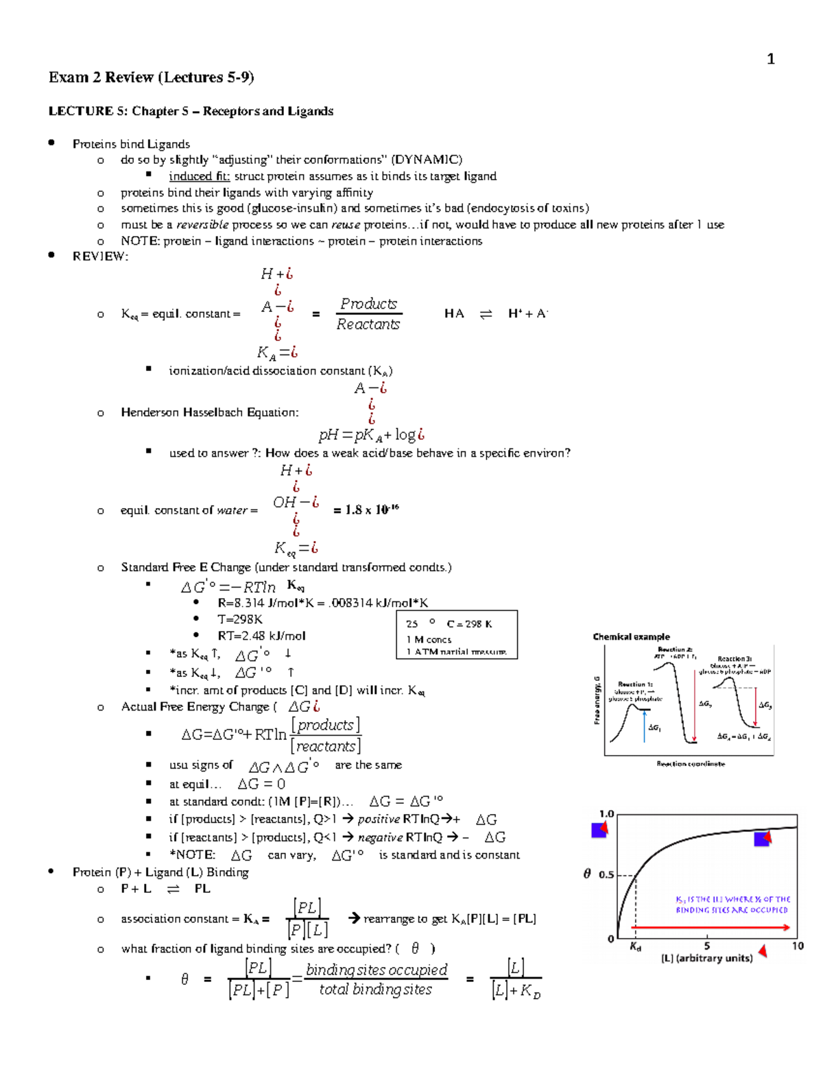 Exam 2 Review - Exam 2 Review (Lectures 5-9) LECTURE 5: Chapter 5 ...