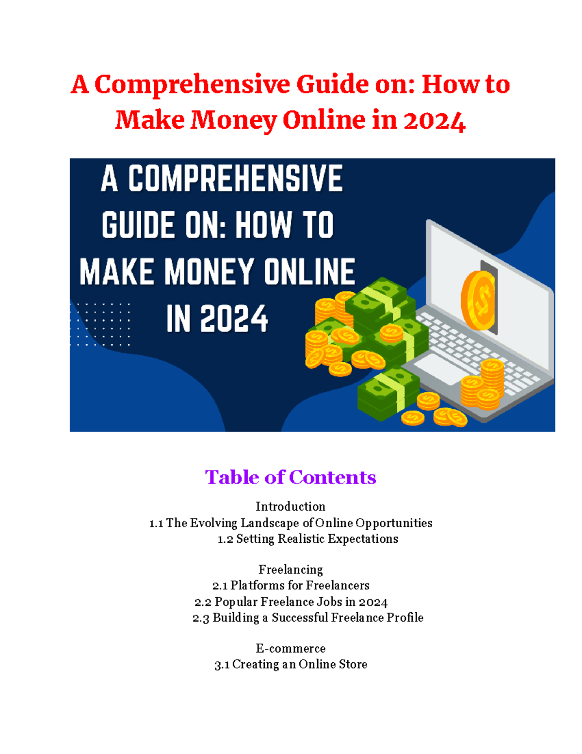 A Comprehensive Guide on How to Make Money Online in 2024 - 2 Building ...