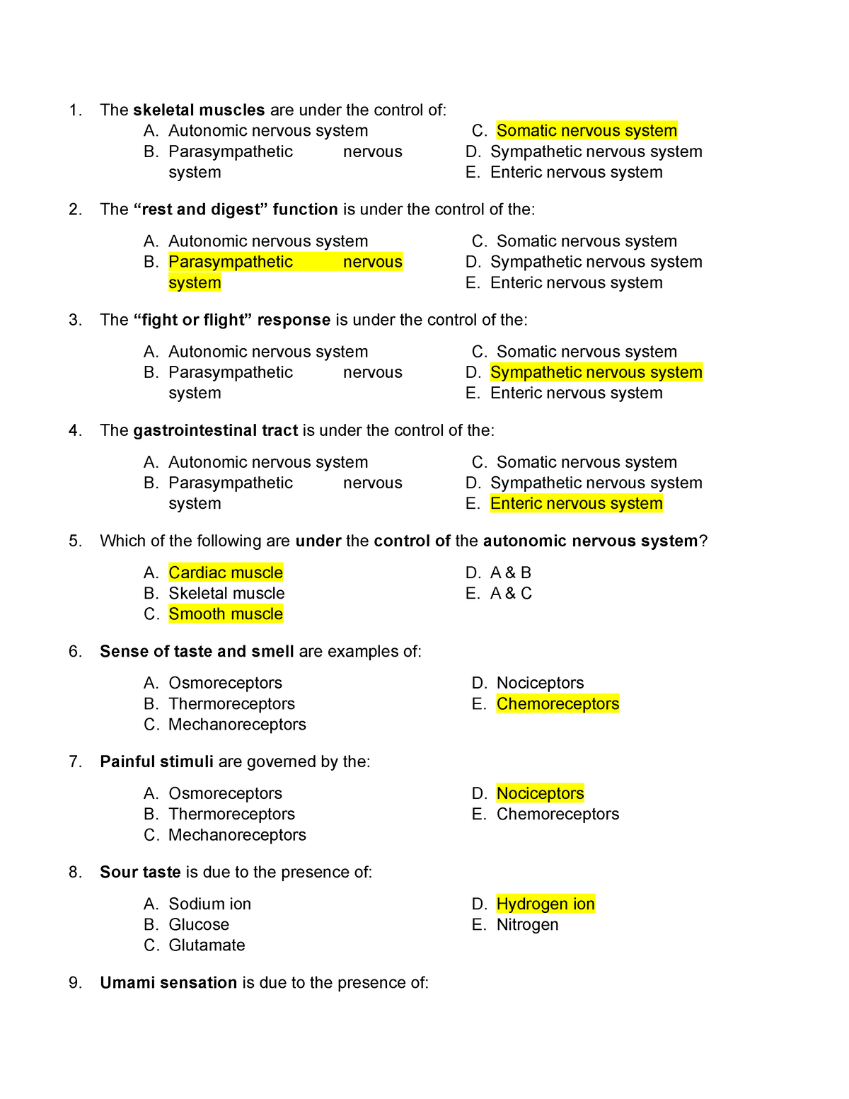 LLE 2 Anaphy - Study well - The skeletal muscles are under the control ...