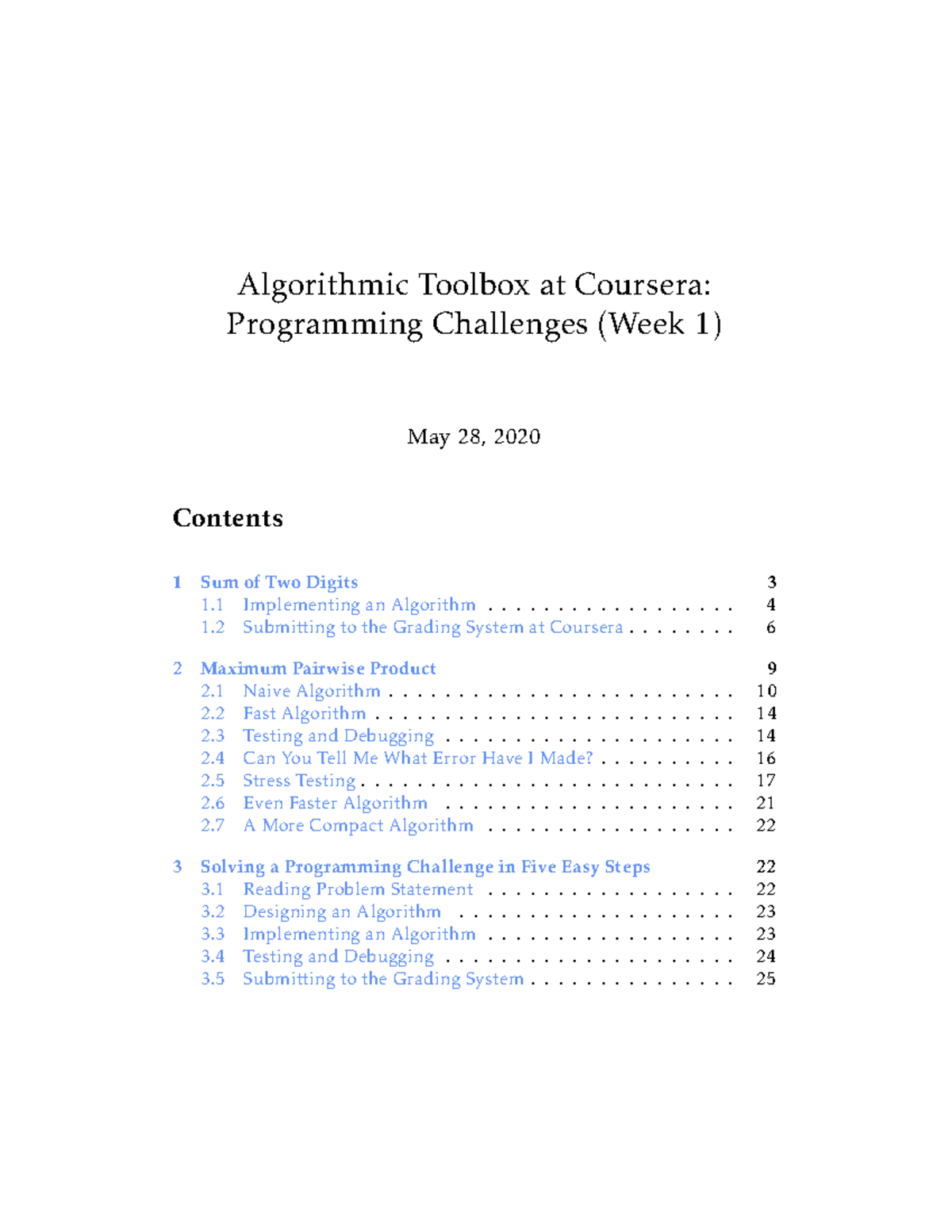 programming challenges - 2 Maximum Pairwise Product 2 Naive Algorithm ...