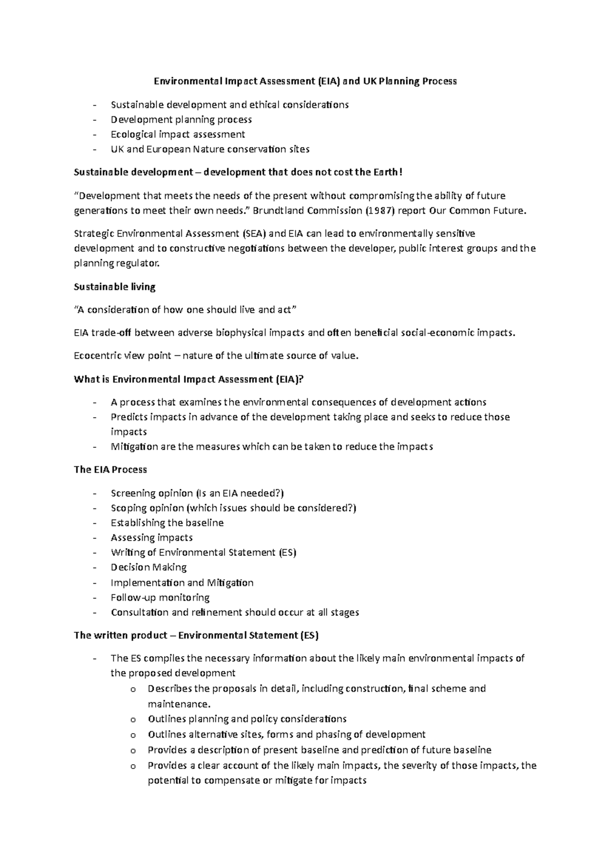 Environmental Impact Assessment and the EIA process - Environmental ...