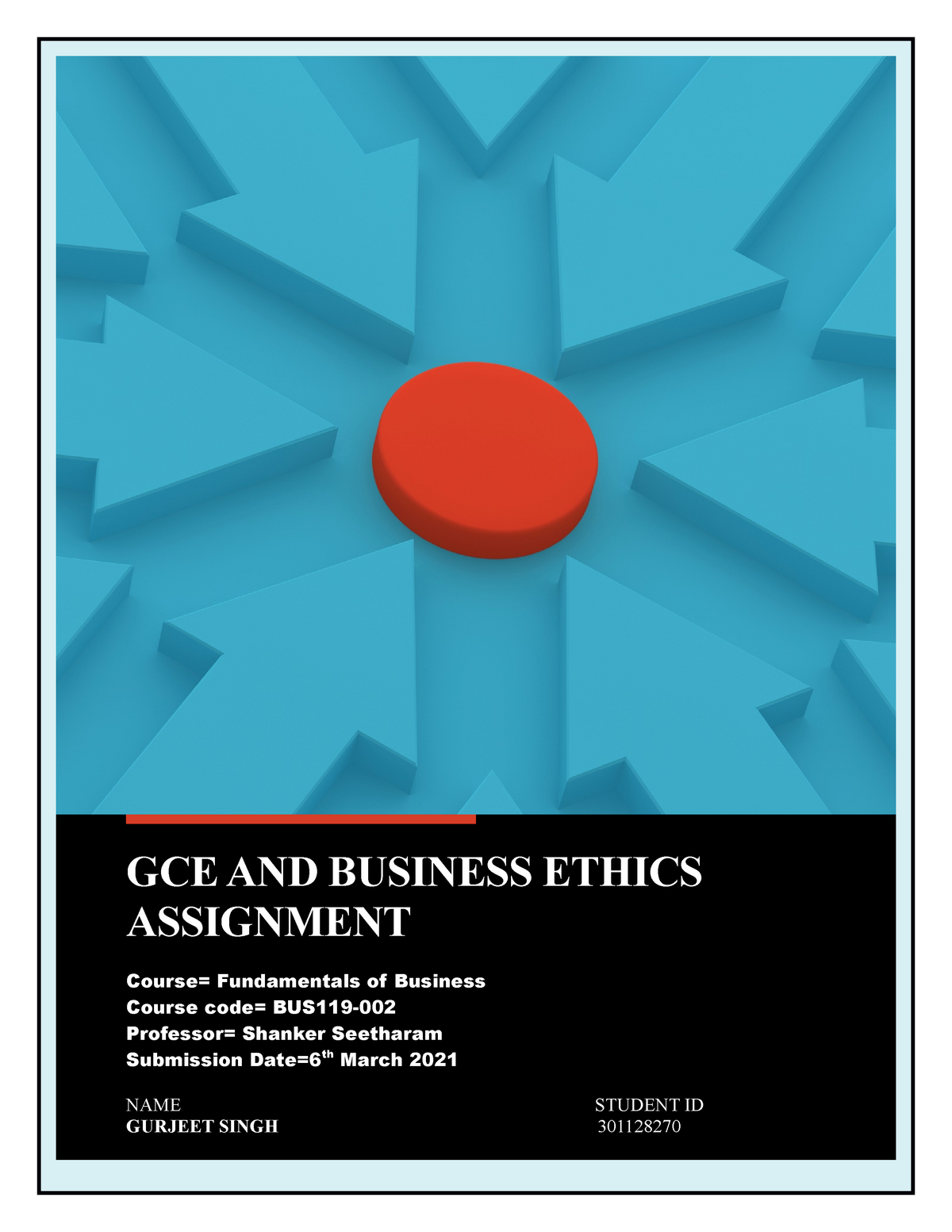 gce and business ethics assignment