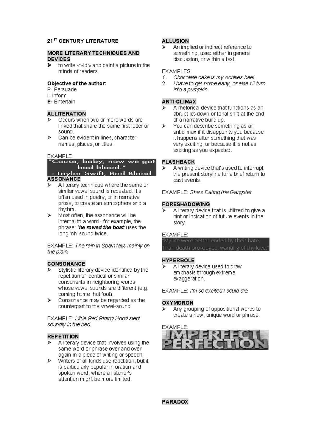 21ST Century Literature Finals - 21 ST CENTURY LITERATURE MORE LITERARY ...