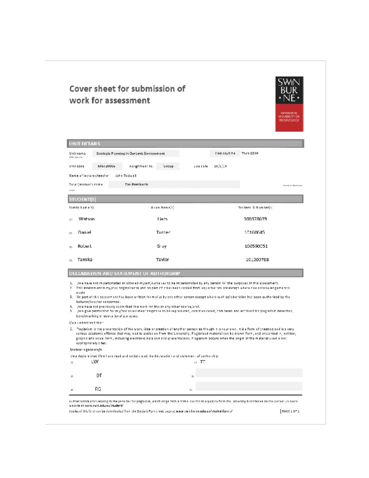 Virgin Australia - Assignment 2: Group Strategic Analysis Of An 