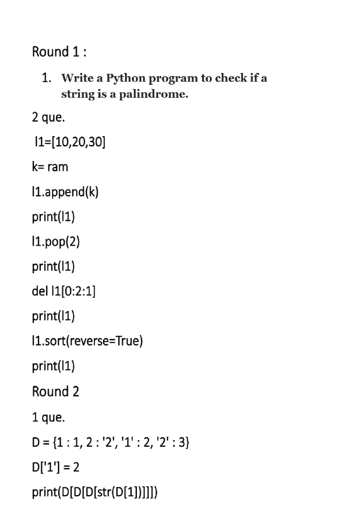 document-python-practice-questions-round-2-1-que-x-ab-cd