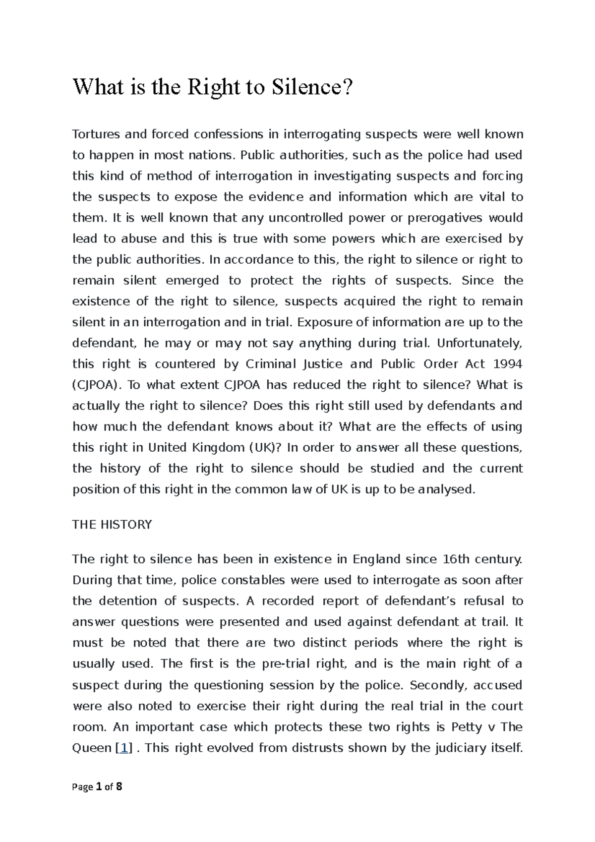 Right to Silence - What is the Right to Silence? Tortures and forced ...
